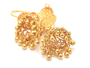 Jewellery - Earrings one pair 21K 6,4g height:35mm - View 1