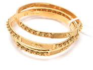 Lot - Bangles 4 items 22K 60,1g Ø6cm, skew/damaged - View 1