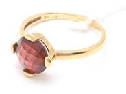 Jewellery - Ring 18K brv:3,0g Ø18 with red stone - View 1