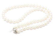 Jewellery - Pearl necklace brv:23,5g 43,5g with cultured freshwater pearls Ø6,1-6,5mm with clasp i S925 - View 1