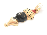 Lot, Pendant 14K brv:5,2g height:35mm with dyed enamel, in auction: Pawn – Tuesday 29 March 2022