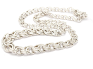 Jewellery, Chain graduated Bimsarck S925 36,8g 45cm width:6-12mm with box clasp, in auction: Pawn – Tuesday 29 March 2022