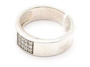 Jewellery, Ring S925 brv:6,5g Ø17¾ with white stones, in auction: Pawn – Tuesday 29 March 2022