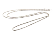 Jewellery, Chain Box-chain S925 5,6g length 60cm width 1mm, springlås, in auction: Pawn – Tuesday 29 March 2022
