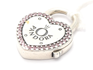 Jewellery, Pendant / Charm S925 5,6g design Pandora, padlock with stones, in auction: Pawn – Tuesday 29 March 2022