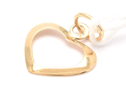 Jewellery, Pendant 18K 0,2g heart height: 1,4cm, in auction: Pawn – Tuesday 29 March 2022
