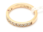 Lot, Ring 18K 4,1g engraved Ø17 with diamonds 12xca0,04ct, in auction: Pawn – Tuesday 29 March 2022