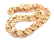Jewellery, Chain Bismarck graduated 18K 250g length: 48cm width: 14-21mm box clasp, in auction: Pawn – Tuesday 29 March 2022