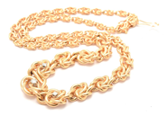 Jewellery, Necklace 18K 46,5g graduated with diamonds 1xca0,10ct 2xca0,04ct length: 42cm width. 4-13mm box clasp, in auction: Pawn – Tuesday 29 March 2022