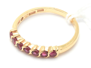 Jewellery - Ring 18K 2,7g with red stones Ø17¾ - View 1