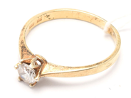 Jewellery, Ring S925 2,3g gilt with stone Ø19¾, in auction: Pawn – Tuesday 29 March 2022
