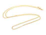 Jewellery, Chain "curb" 18K 3,6g 51cm width: 2mm snap hook, in auction: Pawn – Tuesday 29 March 2022