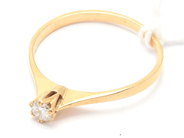 Jewellery - Ring 18K 1,3g with diamond ca0,10ct Ø16½ - View 1