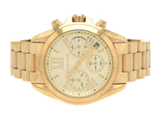 Watches - Michael Cross 39mm ref: MK-5798 serial no: 251304 gold-tone steel quartz battery change needed 10ATM chronograph date bracelet i gold-tone steel spare linkparts with case - View 1