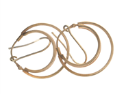 Jewellery, Earrings one pair 18K 3,9g Ø21mm, hollow, in auction: Pawn – Tuesday 29 March 2022