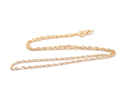 Jewellery, Chain Singapore 18K 3,7g length: 45cm width: 2mm with springlås, in auction: Pawn – Tuesday 29 March 2022
