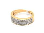 Jewellery, Ring 18K 4,6g Ø17 with diamonds ca0,01ct åttakantslipade, in auction: Pawn – Tuesday 29 March 2022