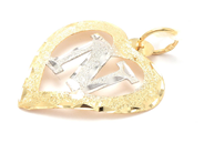 Jewellery, Pendant 18K heart with N 0,7g height: 23mm width: 19mm, in auction: Pawn – Tuesday 29 March 2022
