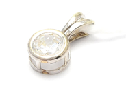 Jewellery, Pendant 9K white gold 0,3g with stone , in auction: Pawn – Tuesday 29 March 2022