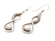 Jewellery, Earrings one pair S925 7,8g with pearls, height: 52mm , in auction: Pawn – Tuesday 29 March 2022