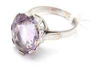 Jewellery, Ring 18K white gold 9,8g Ø21 with stone , in auction: Pawn – Tuesday 29 March 2022