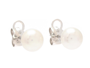 Jewellery - PEARL EARRINGS, 18K white gold - View 1