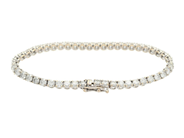 Jewellery - TENNIS BRACELET, 18K white gold - View 2
