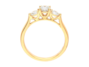 Jewellery - THREE STONE RING, 18K gold - View 2