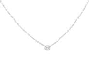 Jewellery - SOLITAIRE NECKLACE, 18K white gold - View 1