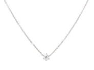 Jewellery - SOLITAIRE NECKLACE, 18K white gold - View 1