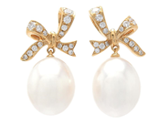 Jewellery - PEARL EARRINGS, 18K gold - View 1