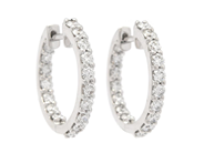 Jewellery - HOOP EARRINGS, 18K white gold - View 1
