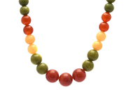 Jewellery, NECKLACE, graduated beads of semi-precious stone i different colours, in auction: Lilla jewellery – Thursday 16 June 2022