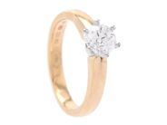 Jewellery - SOLITAIRE RING, 18K gold/white gold - View 1