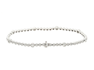 Jewellery - TENNIS BRACELET, 18K white gold - View 2