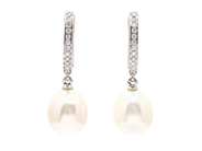 Jewellery - PEARL EARRINGS, 18K white gold - View 1