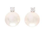 Jewellery - PEARL EARRINGS, 18K white gold - View 1