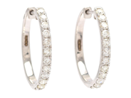 Jewellery - HOOP EARRINGS, 18K white gold - View 1