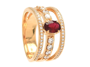 Jewellery - RING, 18K gold with oval ruby 0,68 ct - View 1