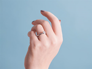 Jewellery - SOLITAIRE RING, 18K white gold - View 3