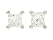 Jewellery - SOLITAIRE EARRINGS, 18K white gold - View 1