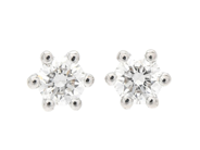 Jewellery - SOLITAIRE EARRINGS, 18K white gold - View 1