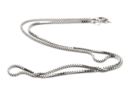 Jewellery, Chain Box-chain 18K white gold 7,1g, length 45 cm, in auction: Pawn – Tuesday 30 August 2022