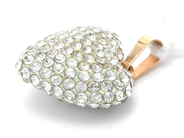 Jewellery, Pendant 18K Heart 1,5g height: 20mm width: 15mm with stones, in auction: Pawn – Tuesday 30 August 2022