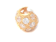Jewellery, Pendant 21K Ball 1,5g width. 8,5mm with stones , in auction: Pawn – Tuesday 30 August 2022
