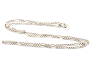Jewellery, Chain Figaro S925 4,4g length: 60,4cm width: 3mm, in auction: Pawn – Tuesday 30 August 2022
