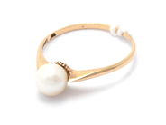 Jewellery, Ring 18K 1,5g Ø17 with syntet pearl, in auction: Pawn – Tuesday 30 August 2022