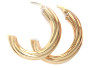 Jewellery, Earrings one pair Hoops 18K 2,4g width: 23mm, in auction: Pawn – Tuesday 30 August 2022