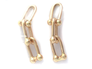 Jewellery, Earrings one pair 18K 2,2g height: 27mm width: 5,5mm, in auction: Pawn – Tuesday 30 August 2022