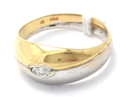 Jewellery, Ring 18K double-dyed 5,0g Ø18½ with stone, in auction: Pawn – Tuesday 30 August 2022